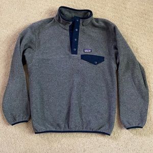 Patagonia Gray and Navy Kids Sweatshirt